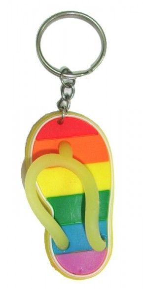LLAVERO CHANCLA ARCOIRIS