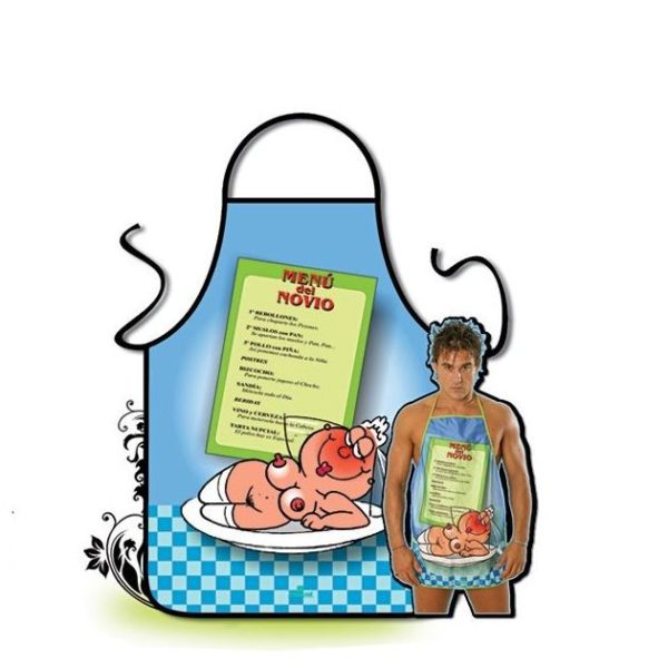 DELANTAL MENU NOVIO OFERTA