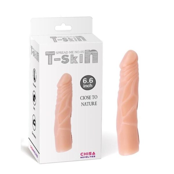 DILDO T-SKIN 17.7 CM.