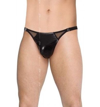 TANGA WETLOOK NEGRO CIERRES