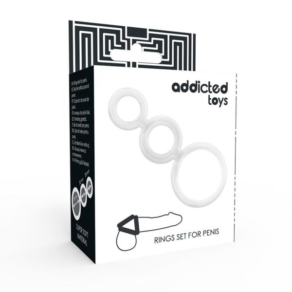 ANILLO TRIPLE SILICONA ADDICTED TRANSPARENTE