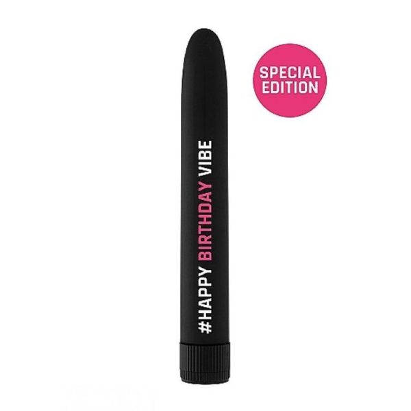VIBRADOR NEGRO HAPPY BIRTHDAY