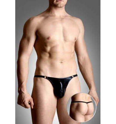 TANGA WETLOOK 4487 NEGRO