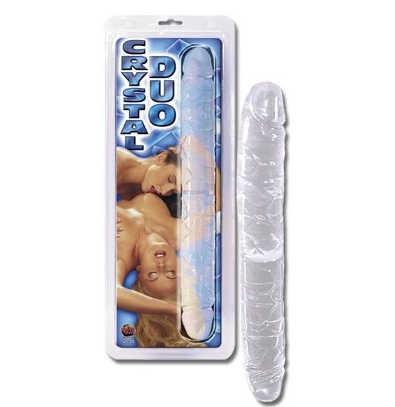 PENE DOBLE SILICONA CRYSTAL DUO TRANSPARENTE