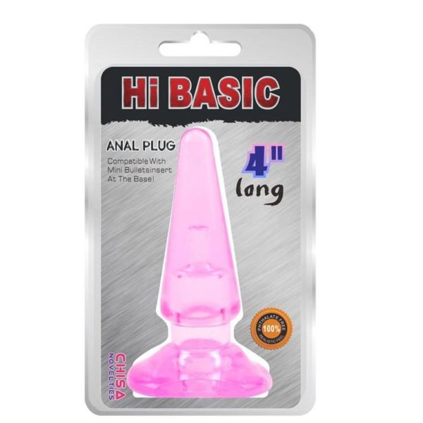 ANAL PLUG HI BASIC 4" ROSA