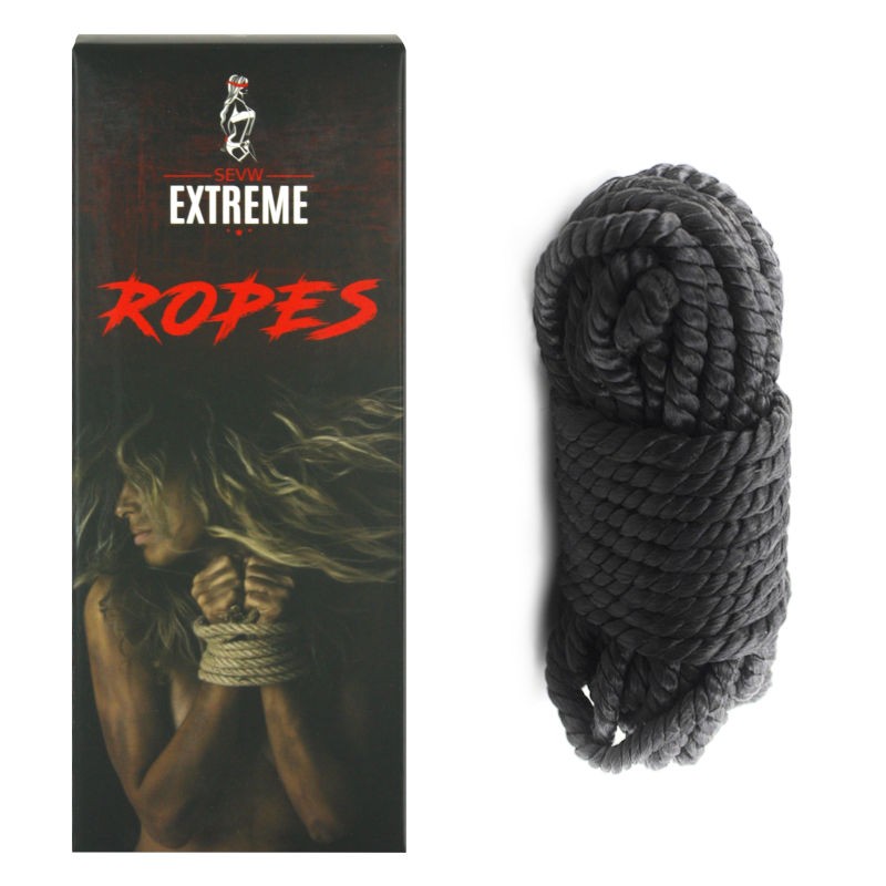 cuerda bondage negra y roja Sado BDSM 10 metros