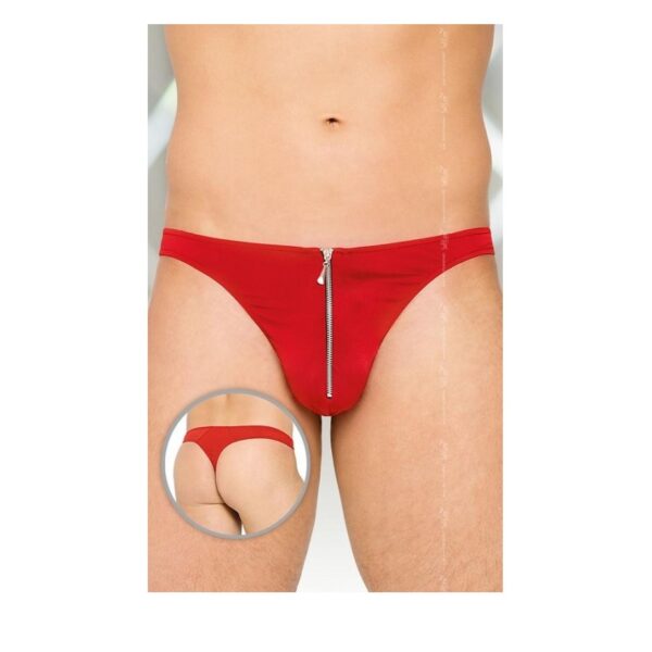 TANGA SLC4501 CREMALLERA ROJO M-L