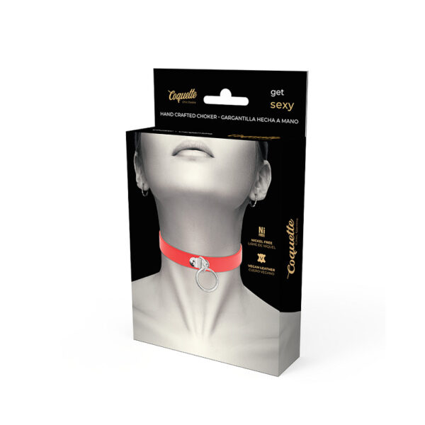 COLLAR COQUETTE ANILLA ROJO