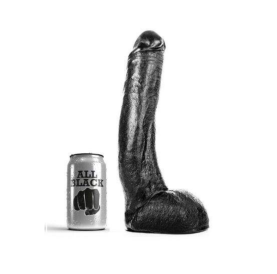 ALL BLACK DONG 29 CM CURVO