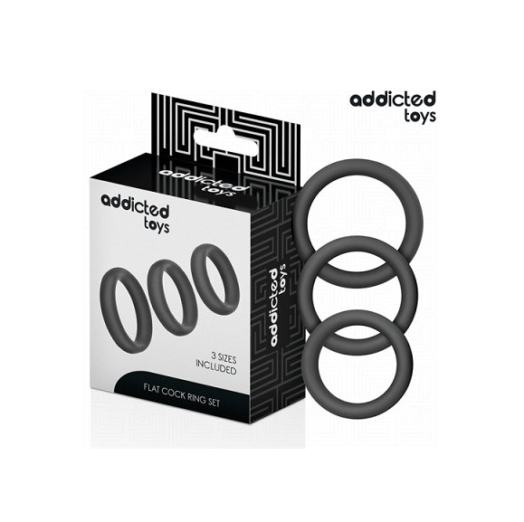 SET ANILLOS PLANOS ADDICTED