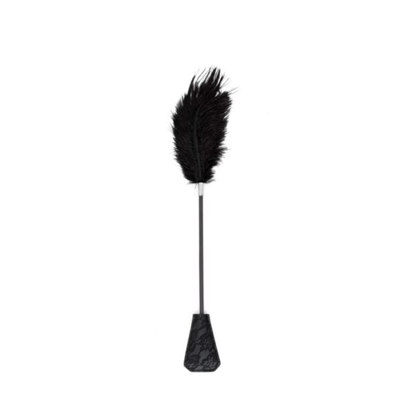 FUSTA PLUMA NEGRA 42 CM
