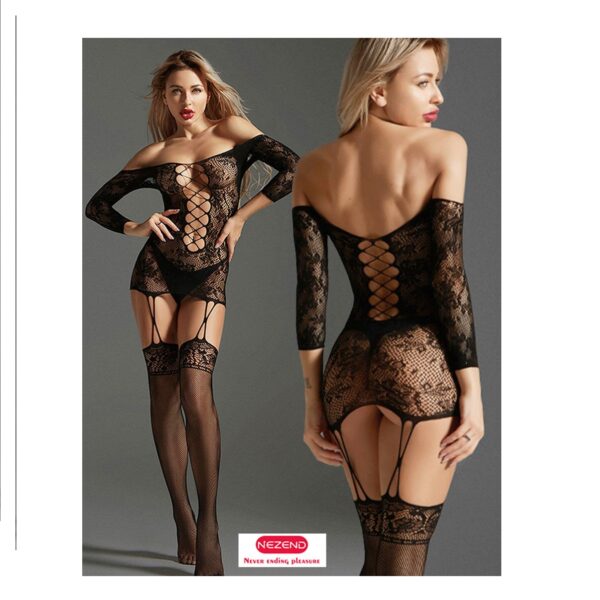 VESTIDO CINDYLOVE LIGA Y MEDIAS