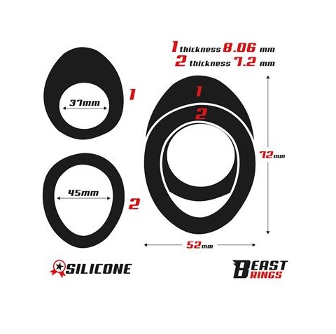 ANILLO DOBLE BEAST RINGS 37-45 - Imagen 5
