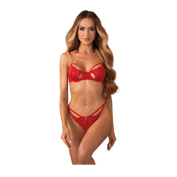 CONJUNTO ABIERTO MATILDEA 2 PIEZAS ROJO S/M